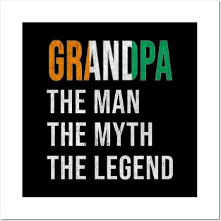 Grand Father Ivorian Grandpa The Man The Myth The Legend - Gift for Ivorian Dad With Roots From  Ivory Coast Posters and Art